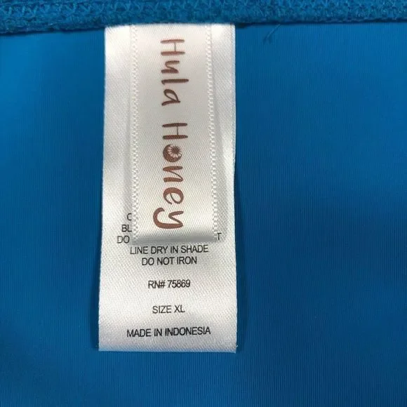 Hula Honey Blue Aztec Print Mid Rise Bikini Women’s Size XL NWT - Picture 6 of 7